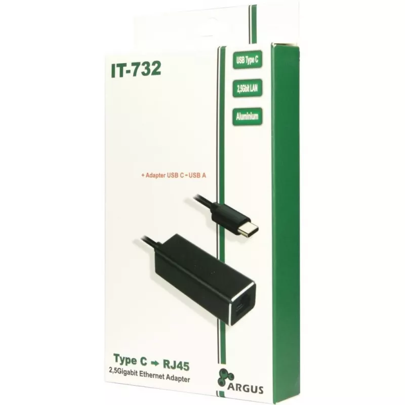 Ethernet Adapter Inter-Tech IT-732 2500 Mbit/s USB Type-C Kabelgebunden