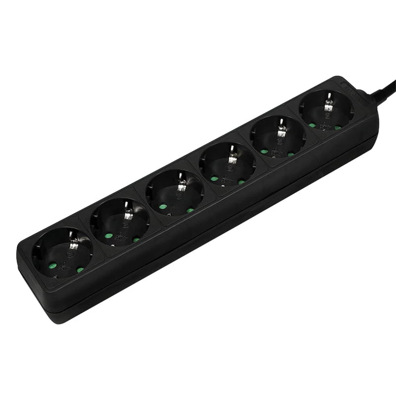 Steckdosenleiste LogiLink LPS238B 1,5 m 6 AC-Steckdosen innen Schwarz