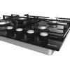 Gasherd Gorenje GT641KB, Einbau 60 cm, 4 Gaszonen, gehärtetes Glas, Gusseisenroste, Drehknöpfe