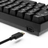 Tastatur Sharkoon 100065630 60% kabelgebunden USB QWERTZ deutsch schwarz