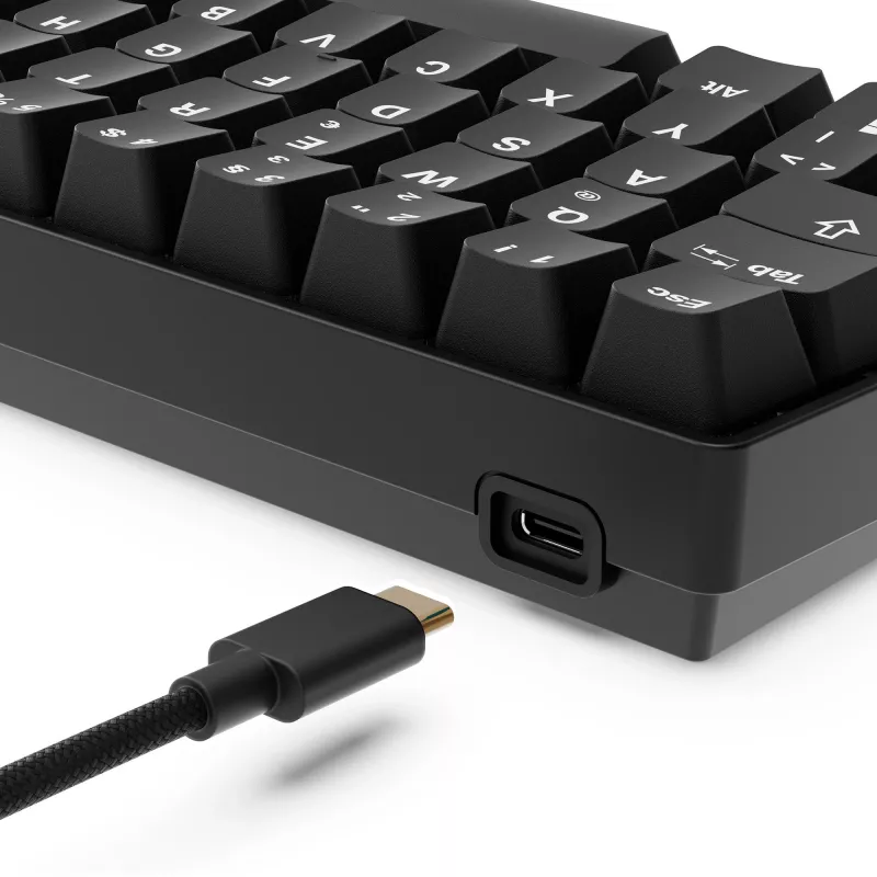 Tastatur Sharkoon 100065630 60% kabelgebunden USB QWERTZ deutsch schwarz