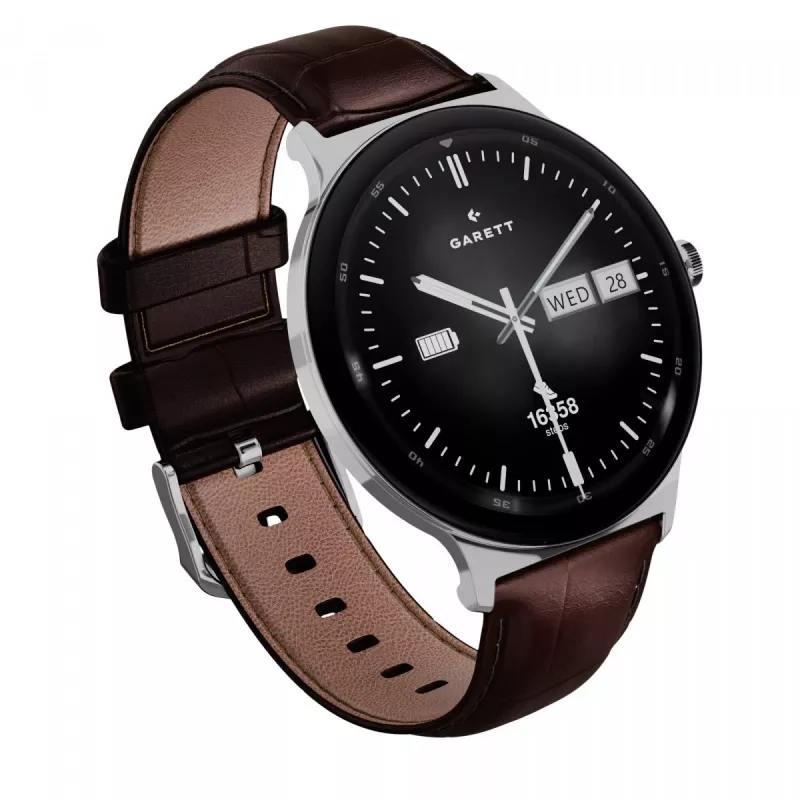 Smartwatch Garett Quantum — Edelstahl Silber