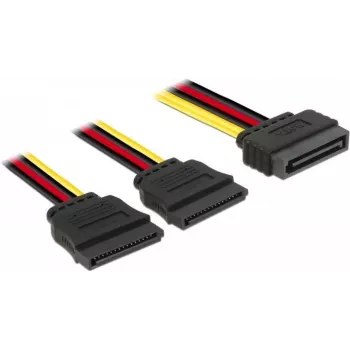 SATA-Kabel DeLOCK 60174 0,15 m SATA 15-polig Schwarz