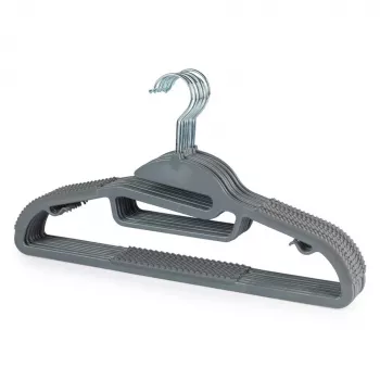 Kleiderbügel Beldray Slimline Grau 8er-Pack, rutschfestes schlankes Design
