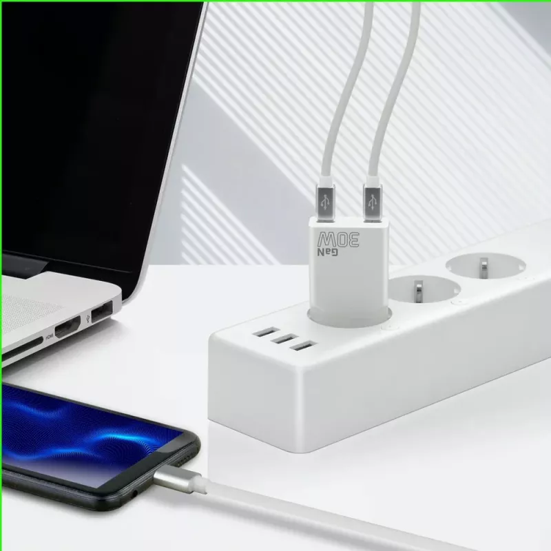 Netzteil everActive SC-385Q Super schlank QC 4 Fast Charging — USB-Schnellladegerät, kompaktes Design