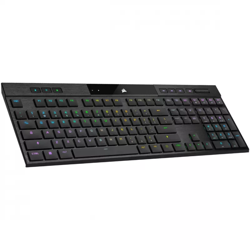 Corsair K100 RGB AIR Wireless Ultra-Thin Mechanical Gaming Tastatur, Cherry ULP Tactile – schwarz, DE