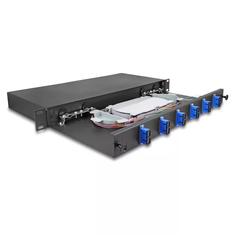 DeLOCK 19 Zoll LWL-Spleißbox 6 x SC Duplex OS2 1U