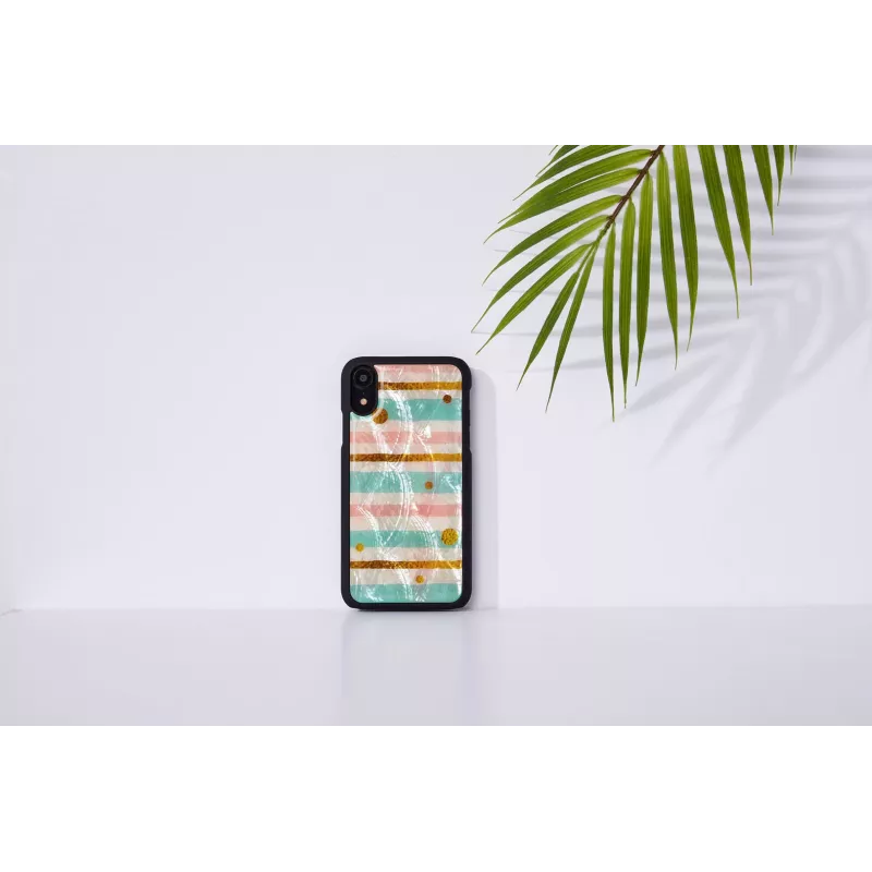 Handy-Schutzhülle iKins für iPhone XR — mint-schwarze Schutzhülle