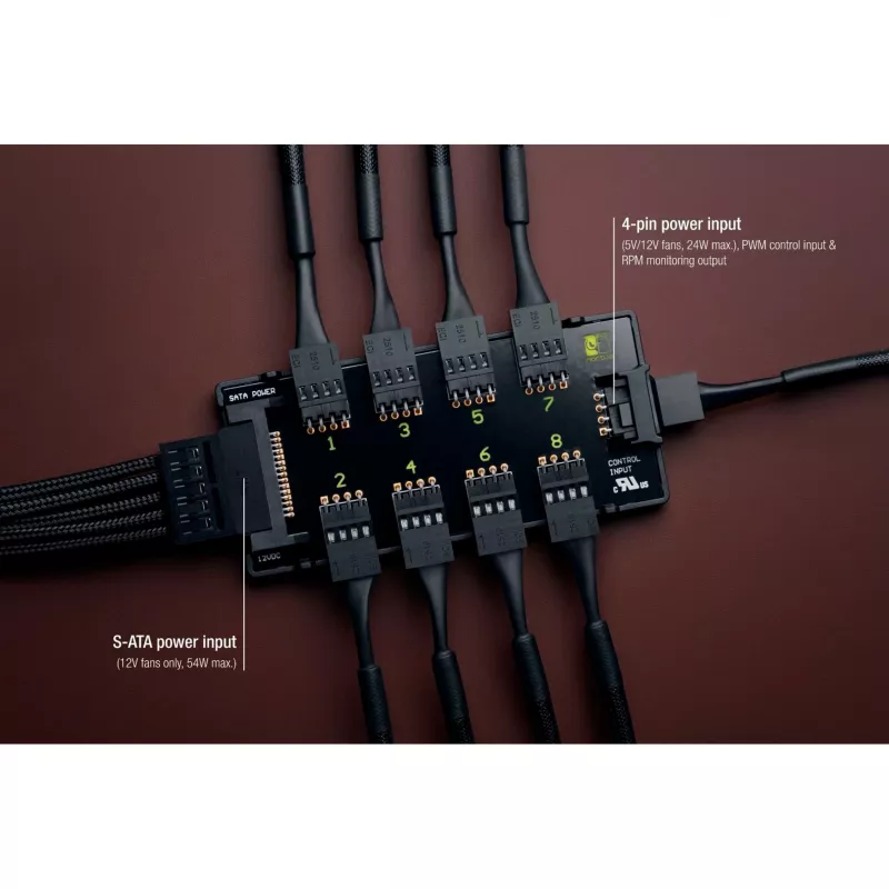 Lüftersteuerung Noctua NA-FH1 4-Pin Schwarz 24W 5-12V