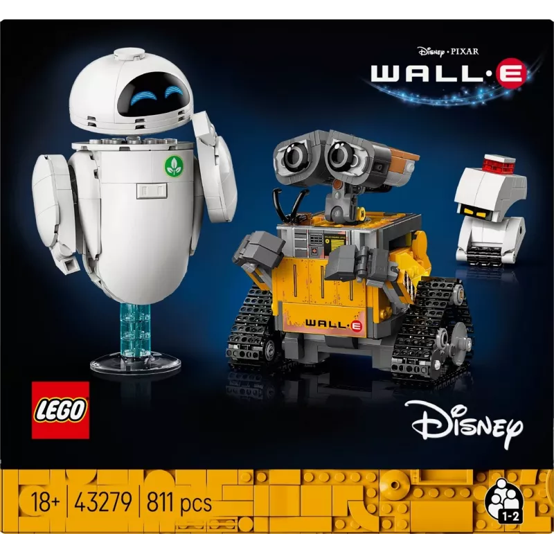 LEGO Bauset Disney Pixar WALL·E und EVE 43279 — 811 Teile, 130 mm Höhe, für 18+