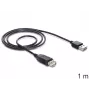 USB-Kabel DeLOCK EASY-USB 2.0-A 1m Schwarz