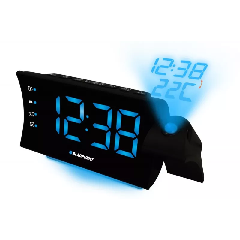 Blaupunkt CRP81USB Radiowecker mit Projektion und USB-Ladefunktion, Schwarz