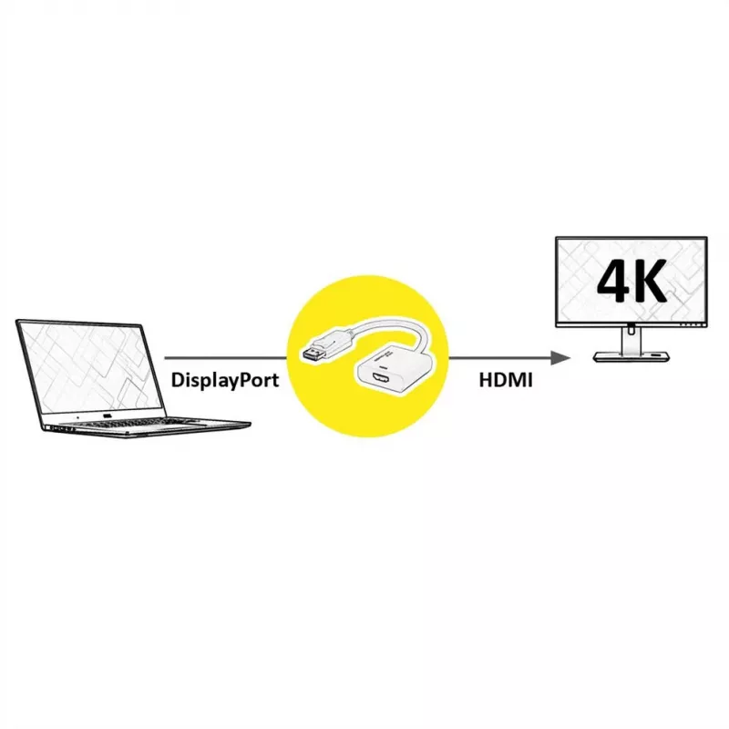 Videokabel-Adapter ROLINE 12.03.3164 0,15 m DisplayPort auf HDMI