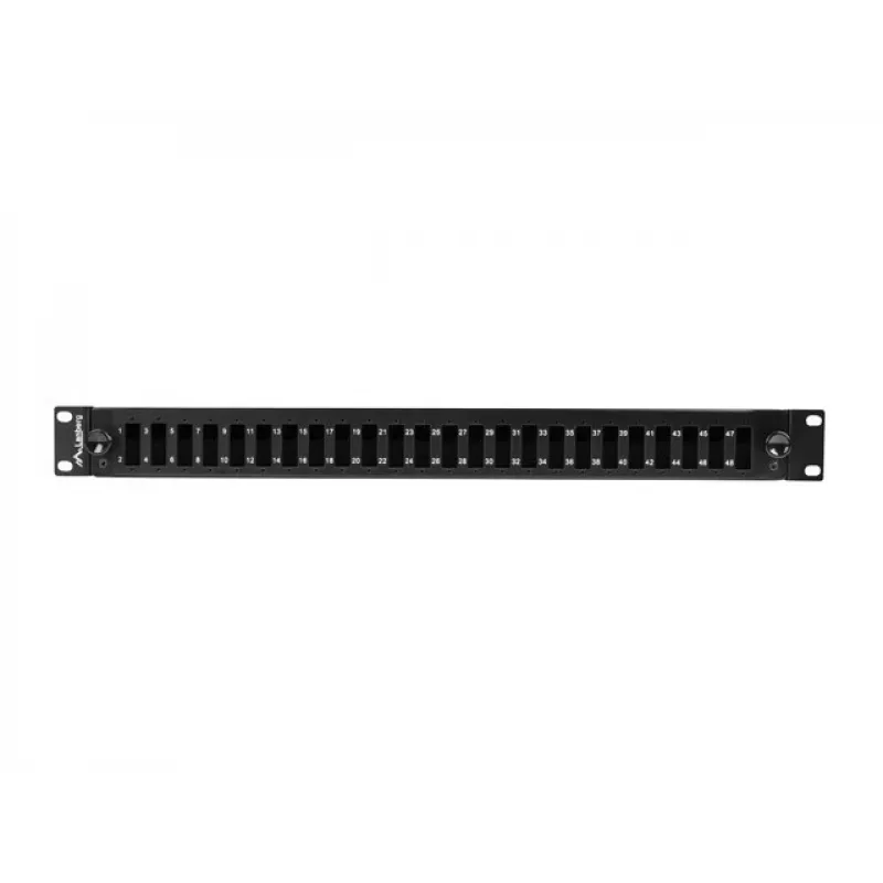 Patchpanel 1U Lanberg FOP1-24SD-LQB Stahl Schwarz Rack-Montage