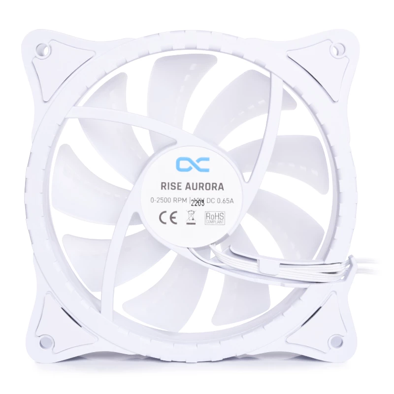 Alphacool Rise Aurora 120mm ARGB-Gehäuselüfter - Weiß