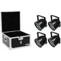 LED-PAR-Scheinwerfer EUROLITE PAR-56 QCL Short 4x mit EPS-Case — 4-in-1-QCL-LEDs, PAR-56-Formfaktor, kompakter kurzer Korpus