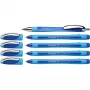 Kugelschreiber Schneider Memo Rave — 4er-Pack blaue Stifte, einziehbar, mittlere Spitze