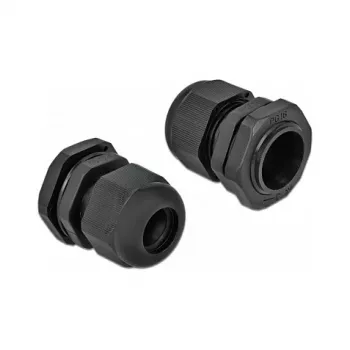 Kabelverschraubung DeLOCK 60218 Schwarz Kunststoff 10 Stk.