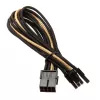 SilverStone PCI-8-Pin-auf-PCIe-6+2-Pin-Kabel, 250 mm – schwarz/gold