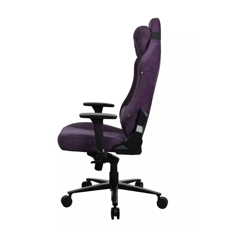 Gaming-Stuhl Arozzi Vernazza SoftFabric Lila — ergonomisches Design, verstellbare Armlehnen und Höhe