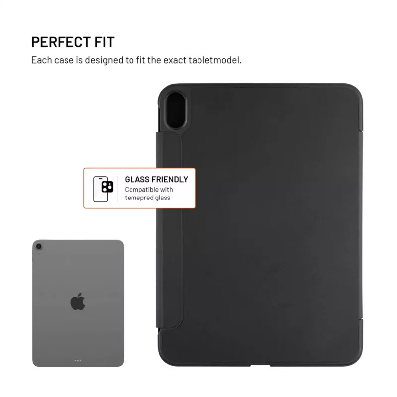 Fixed | Trinity Case | 10,9-11 Zoll | Hülle | Apple iPad 10,9 Zoll (2022)/iPad 11 Zoll (2025) | Schwarz