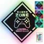LED-Neon-Schild MANTA MASNL132RGB Style Neon Lights GAMER ZONE, RGB-beleuchtete Wanddekoration