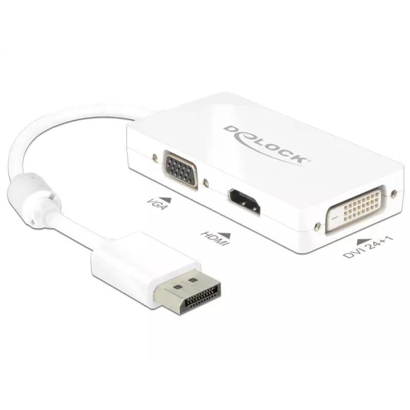 Kabel DeLOCK 0,16m DisplayPort VGA HDMI DVI-D