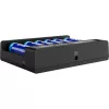XTAR MC6C Ladegerät Multi-Slot intelligentes Ladegerät für zylindrische Li-Ion-Zellen, 6 Schächte, unterstützt 18650/21700/AA, 5V Eingang, schwarz