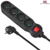 Maclean MCE180 Steckdosenleiste 1,4 m 4 Innensteckdosen Schwarz