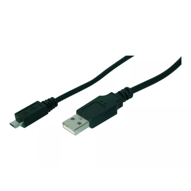 Assmann USB-Verbindungskabel, Typ A - Micro B, M/M, 1,0 m, USB 2.0 kompatibel, UL, schwarz (AK-300127-010-S)