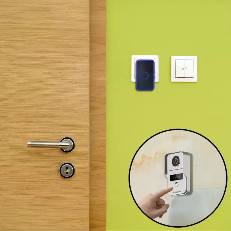 Videotürsprechanlage Tellur TLL331511 1080P mit Entriegelungsfunktion und Innengong
