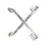 Kabelhalter Extralink Four arms aluminium frame S500 — 500 x 500 x 70 mm, Schreibtisch/Wand, Aluminium