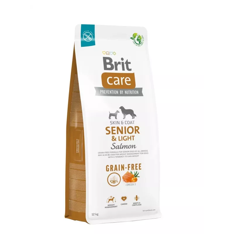 BRIT Care Senior&Light Salmon - Trockenfutter für Hunde - 12 kg