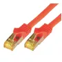 M-CAB - Patchkabel - RJ-45 (M) auf RJ-45 (M) - 50 cm - SFTP, PiMF - Cat.7 Rohkabel - halogenfrei, vergossen, rastnasenschutzlos - rot