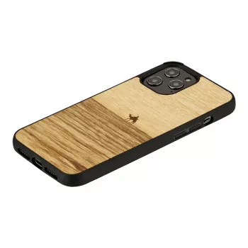 Handyhülle man and wood für iPhone 12 Pro Max Terra Schwarz — schützende Rückabdeckung