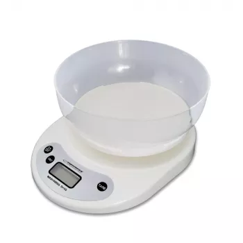 Elektronische Küchenwaage ESPERANZA EKS007 — 5 kg Kapazität, 1 g Genauigkeit, weiß