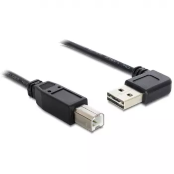 DeLOCK Easy - USB-Kabel - USB (M) links/rechts abgewinkelt, umkehrbar auf USB Typ B (M) - USB2.0 - 50 cm - Schwarz (85167)