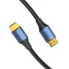 Vention Baumwollgeflochtenes HDMI-A Stecker auf Stecker HD Kabel 8K 5M Blau Aluminiumlegierung Typ
