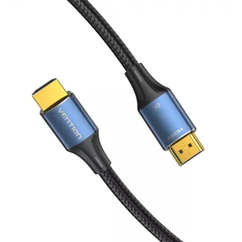 Vention Baumwollgeflochtenes HDMI-A Stecker auf Stecker HD Kabel 8K 5M Blau Aluminiumlegierung Typ