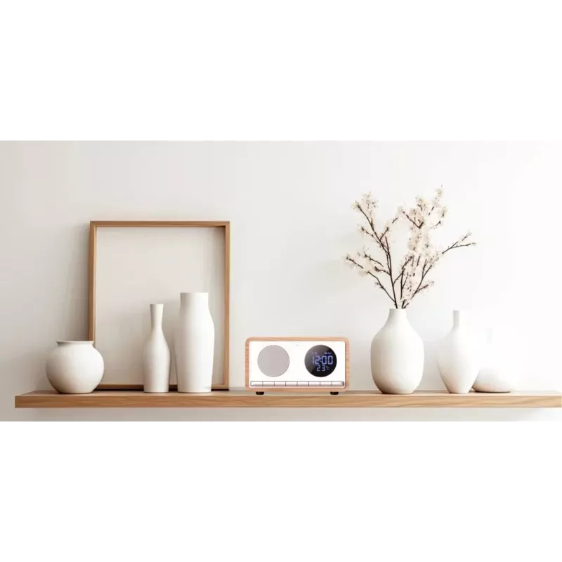 MANTA RDI912W Rimini Radiowecker, Bluetooth und kabelloses Laden, weiß