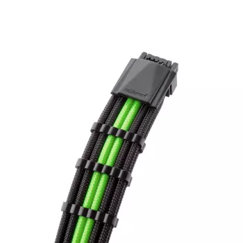CableMod 12VHPWR zu 3× PCIe ModMesh Kabel 45 cm, schwarz/hellgrün