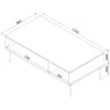 Cama PALAZZO BIS table/latrine 110x60x40 matt schwarz