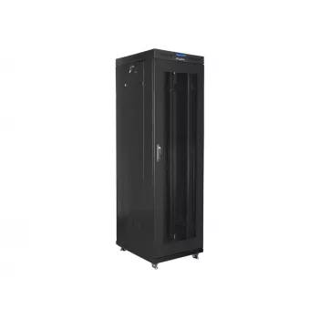Rackschrank LANBERG FF01-6842-23BL 42U freistehend, 2127,5×600×800 mm, IP20, Schlüsselschloss, Laufrollen