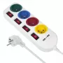 Steckdosenleiste MACLEAN MCE229W — 4 Steckdosen, 2× USB, 1,5 m Kabel, Typ F, 10 A, weiß
