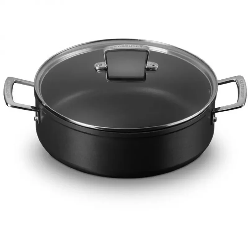 Le Creuset Toughened Non-Stick Sauteuse mit Glasdeckel 28 cm
