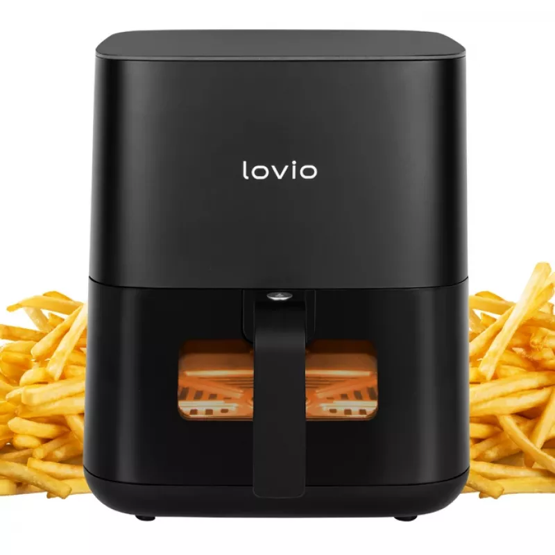 Heißluftfritteuse Lovio LVAF001BK 5 l schwarz — kompakte Heißluftfritteuse, 5‑Liter‑Fassungsvermögen