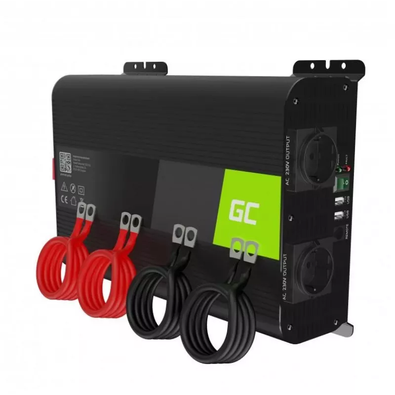 Green Cell INVGC11 Spannungswandler Auto 2000 W Schwarz