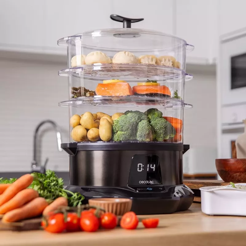 Cecotec Dampfgarer | Vapovita 3000 Pro | 1000 W | Anzahl der Körbe 3