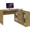 Computer-Schreibtischplatte BIURKO PLUS ARTISAN, gerade rechteckige Platte, Spanplatte, 1200×500×760 mm, Eichenfarbe