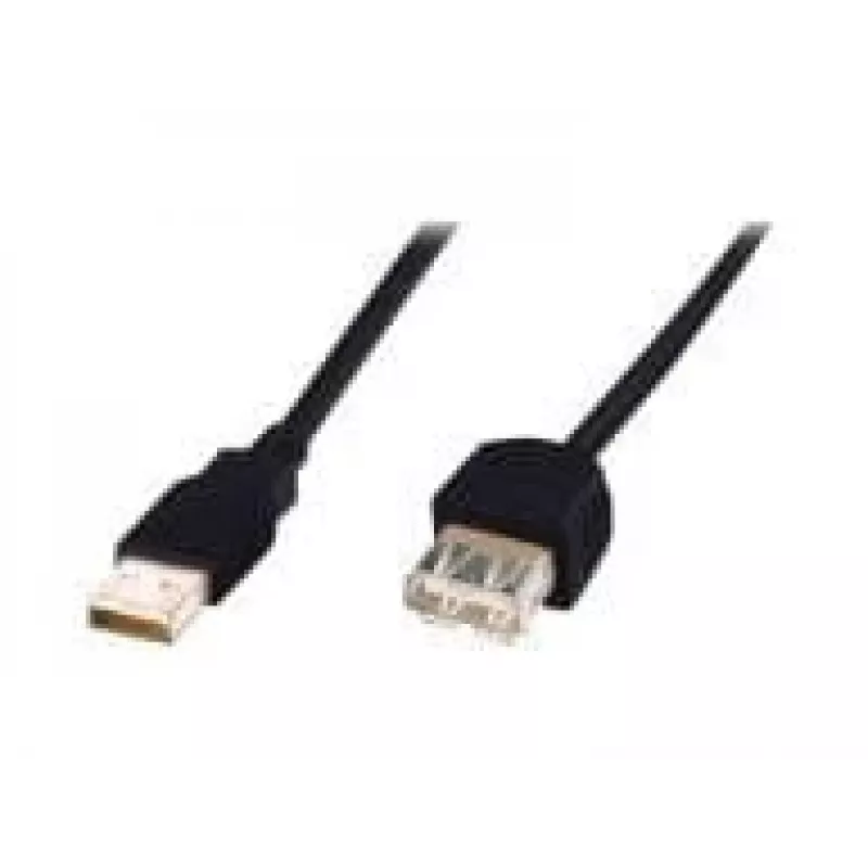 Digitus - USB-Verlängerungskabel - USB Typ A, 4-polig (M) - USB Typ A, 4-polig (W) - 3,0 m (USB / USB2.0) - Schwarz (AK-300202-030-S)